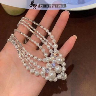 Onetimingfine Thời Trang Cao Cấp Cảm Giác Ngọc Trai Vòng Cổ Dành Cho Nữ Bé Gái Đơn Giản Ngọc Trai Mặt Dây Chuyền Xương Đòn Dây Chuyền Trang Sức Dự Tiệc Phụ Kiện Quà Tặng VN