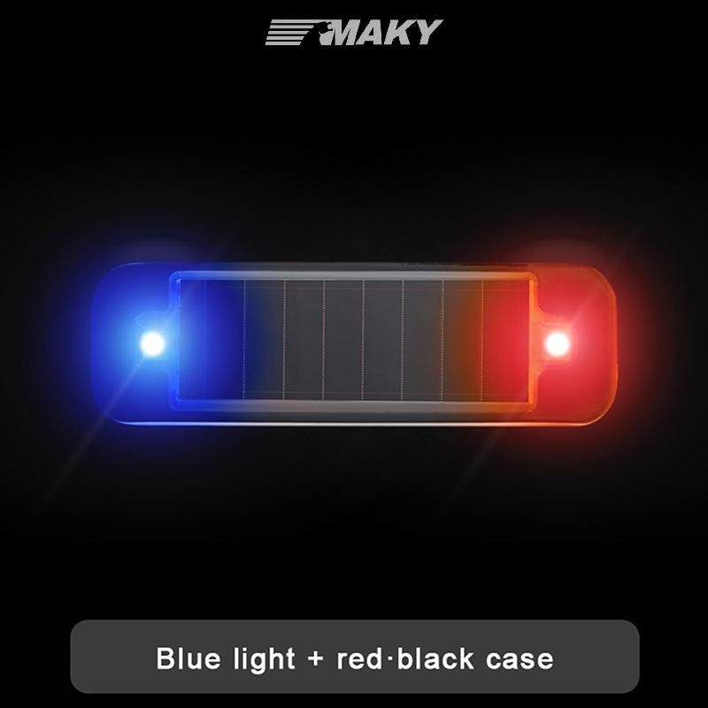 Newwellknownepic LED năng lượng mặt trời Đèn cảnh báo ô tô An ninh ban đêm Mô phỏng không dây Chống trộm nhấp nháy giả VN