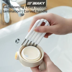Newwellknownepic al Cup Nắp Bàn Chải Crevice Dụng Cụ Vệ Sinh Tiện Ích Cho Gia Đình Làm SạchBrush Tay Cầm Cong Bàn Chải Vệ Sinh VN