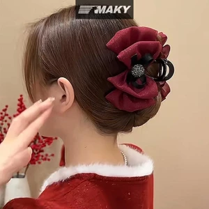 Newwellknownepic Mới Nơ Tấm Kẹp Tóc Lấy Kẹp Nữ Sáng Lụa Kẹp Tóc Kẹp Tóc Trên Mặt Sau VN