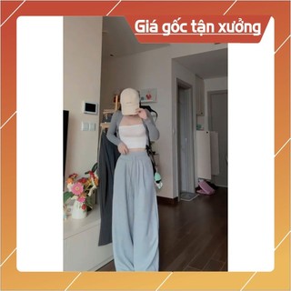 Quần fom ống suông cạp cao có túi vải nỉ 2 da cao cấp, quần thu đông nữ