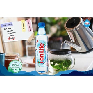 Thùng 24 Chai Nước Uống ION Kiềm Đóng Chai ION Life 450ml - Khỏe ruột Mát gan Hỗ trợ tiêu hoá, Trung hoà axit dư thừa