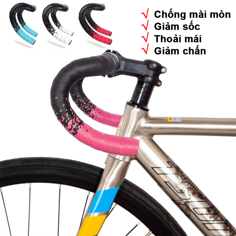 Băng quấn ghi đông xe đạp, đường vân carbon, Chống trượt chắc chắn, Thoải mái và hấp thụ sốc