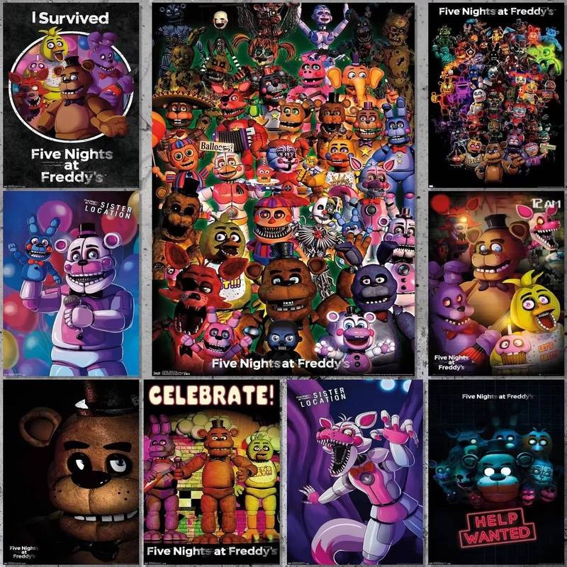 FNAF-Ultimate Nhóm Trò Chơi Poster Canvas Nghệ Thuật Poster Và Nghệ Thuật Treo Tường In Hình Hiện Đại Phòng Ngủ Gia Đình Trang Trí Áp Phích