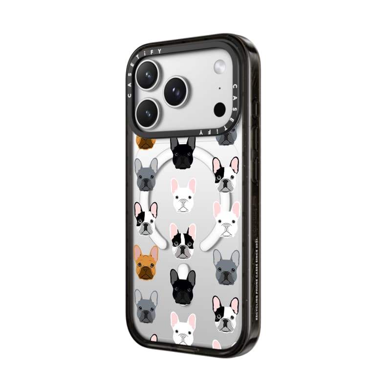 CASECASE X Full Màn Hình Đầu Chó Ốp Lưng Đen Trong Suốt Cứng Hút Từ Tính Tác Động Dành Cho Apple IPhone 12 13 14 15 16 17 Pro Max Air Plus Có Hộp