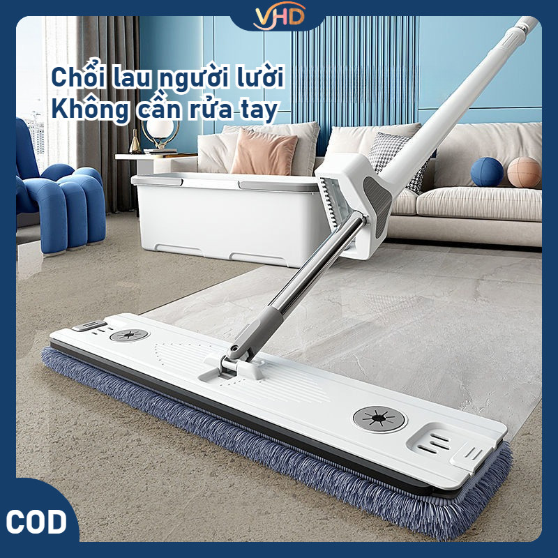 Cây Lau Nhà Tự Vắt Thông Minh, Xoay 360°, thảm 45cm, dọn dẹp sạch không vết, Phù hợp với mọi loại sàn