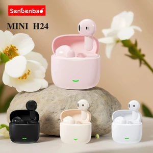 Senbenbao MINI H24 Tws Bluetooth 5.4 Tai nghe không dây Tai nghe giảm tiếng ồn mini Tai nghe điều khiển bằng cảm ứng