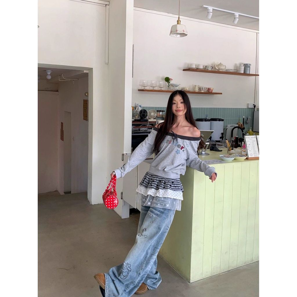 Milyfashion Váy Ngắn Retro Thiết Kế Ngôi Sao, Phù Hợp Mùa Thu Đông