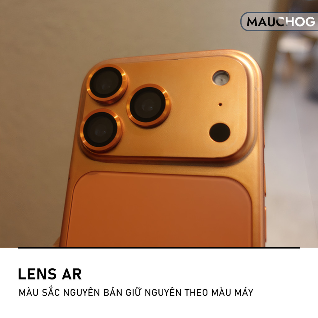 Cường Lực Camera Có Khung Tự Dán Màu Nguyên Bản Cho Điện Thoại iPhone 17 Pro Max 17 Air 16 15 14 13
