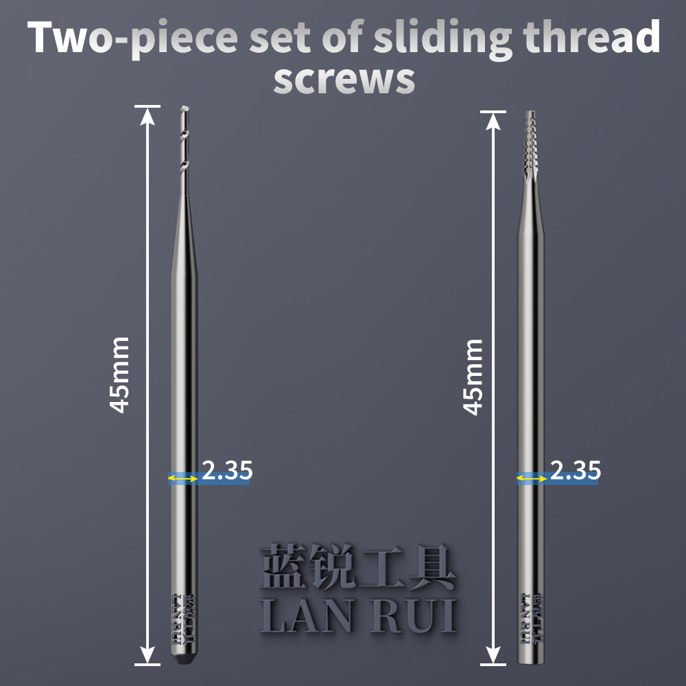 Bộ mũi khoan trục vít sọc hợp kim Lanrui U8S Shank 2,35mm để sửa chữa điện thoại Công cụ loại bỏ ren trượt chuyên nghiệp