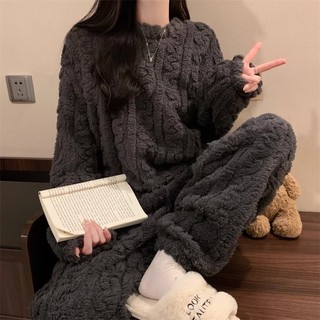 San hô lông cừujacquard lót dày, ấm áp mùa thu đông, phù hợp bộ đồ ngủ và flannel
