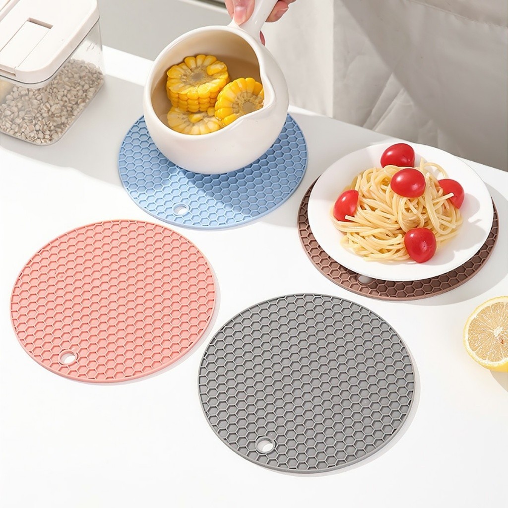 Miếng lót nồi silicon chống nóng chống trượt chịu nhiệt 230 độ C, đế lót nồi nhiều màu sắc FE123