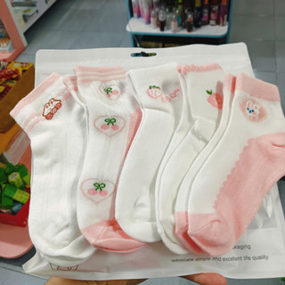 SET 5 ĐÔI TẤT CHO BÉ GÁI 5–8 TUỔI – HỌA TIẾT DỄ THƯƠNG, MỀM MỊN, CO GIÃN TỐT, GIÚP BÉ VUI CHƠI THOẢI MÁI
