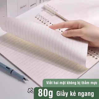 Sổ còng sáng tạo B5, thiết kế mở để decor sticker và hình ảnh, ruột giấy kẻ ô sáng tạo, 120 trang, cho những ý tưởng