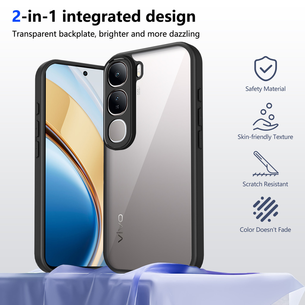 Ốp lưng Vivo V40 Lite Vỏ trong suốt mờ thời trang cho Vivo V40 Lite Vỏ điện thoại