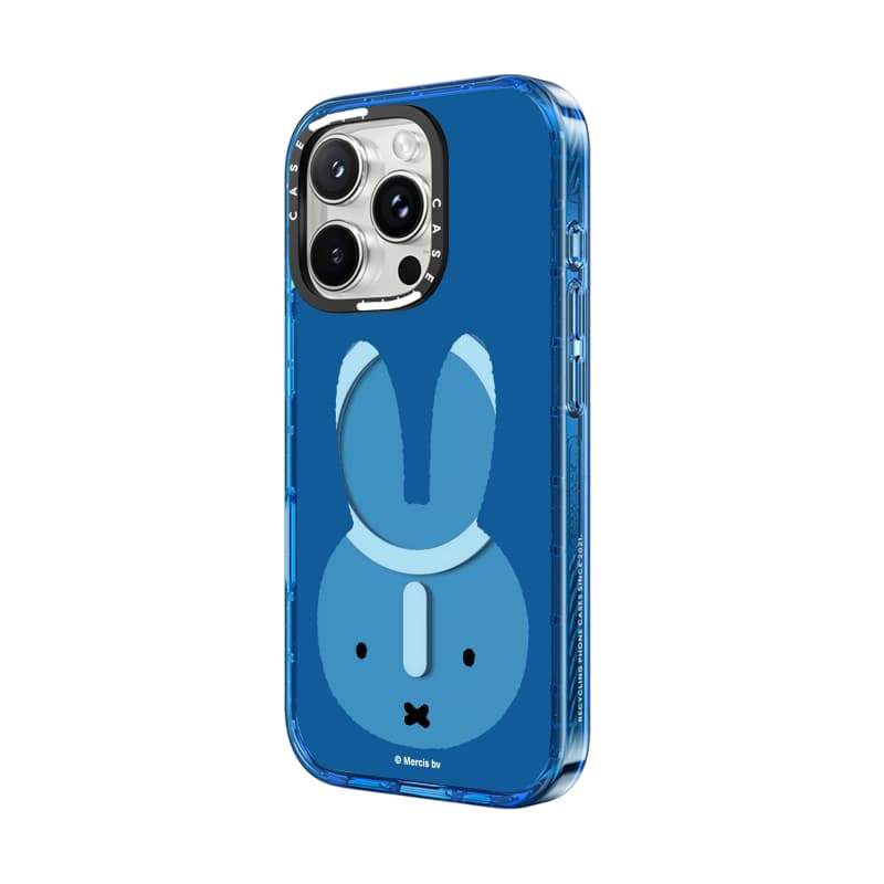 CASECASE X Miffy Frame Sky Blue Color Clear Hard Từ Hút Tác Động Dành Cho Apple IPhone 12 13 14 15 16 17 Pro Max Air Plus Có Hộp