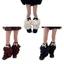 Li Lông Chân Có Nơ Giọng Cho Nữ Ấm Áp Fuzzy Sang Trọng Tầng Ruffle Chân Ấm Tất Cho Thời Tiết Lạnh Outfi