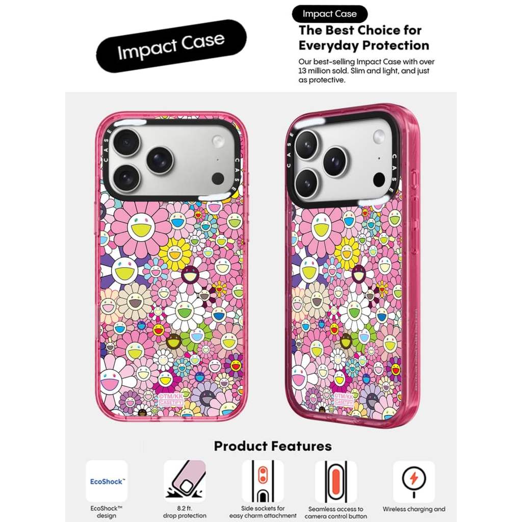 CASECASE X Hoa Hướng Dương Nhiều Màu Sắc Hồng Fizz Màu Trong Suốt Cứng Hút Từ Tính Tác Động Dành Cho Apple IPhone 12 13 14 15 16 17 Pro Max Air Plus Có Hộp