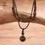 2 Cái / bộ Mặt dây chuyền đá tự nhiên Nelace cho nam Hạt gỗ cổ điển Sợi sáp da Choker Phụ kiện trang sức Nelace [Mina]