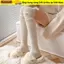 Vớ trên đầu gối BAMBOOB, Quần đùi cao giữ nhiệt, Cotton hợp thời trang ấm áp trên đầu gối Tất cao nữ