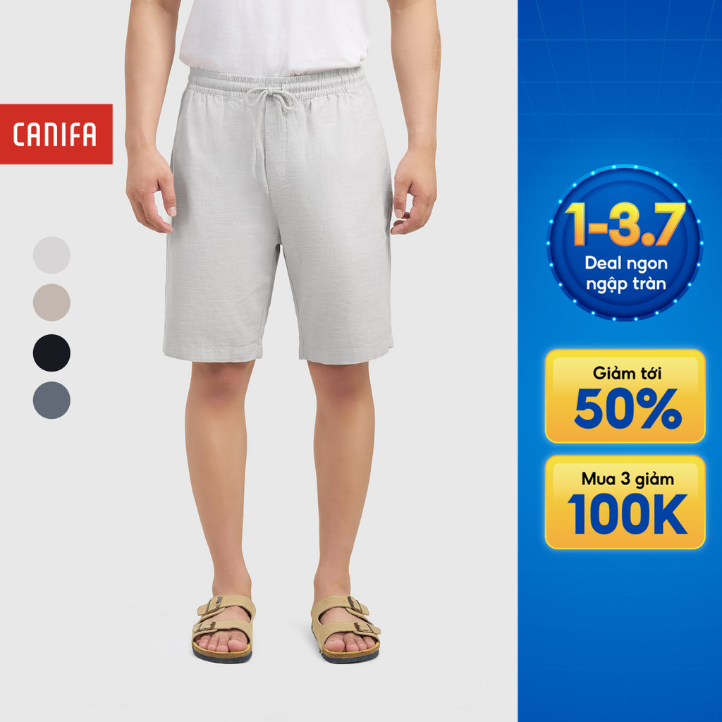 Quần short nam CANIFA chất cotton mềm mịn thoáng mát 8BS26S010