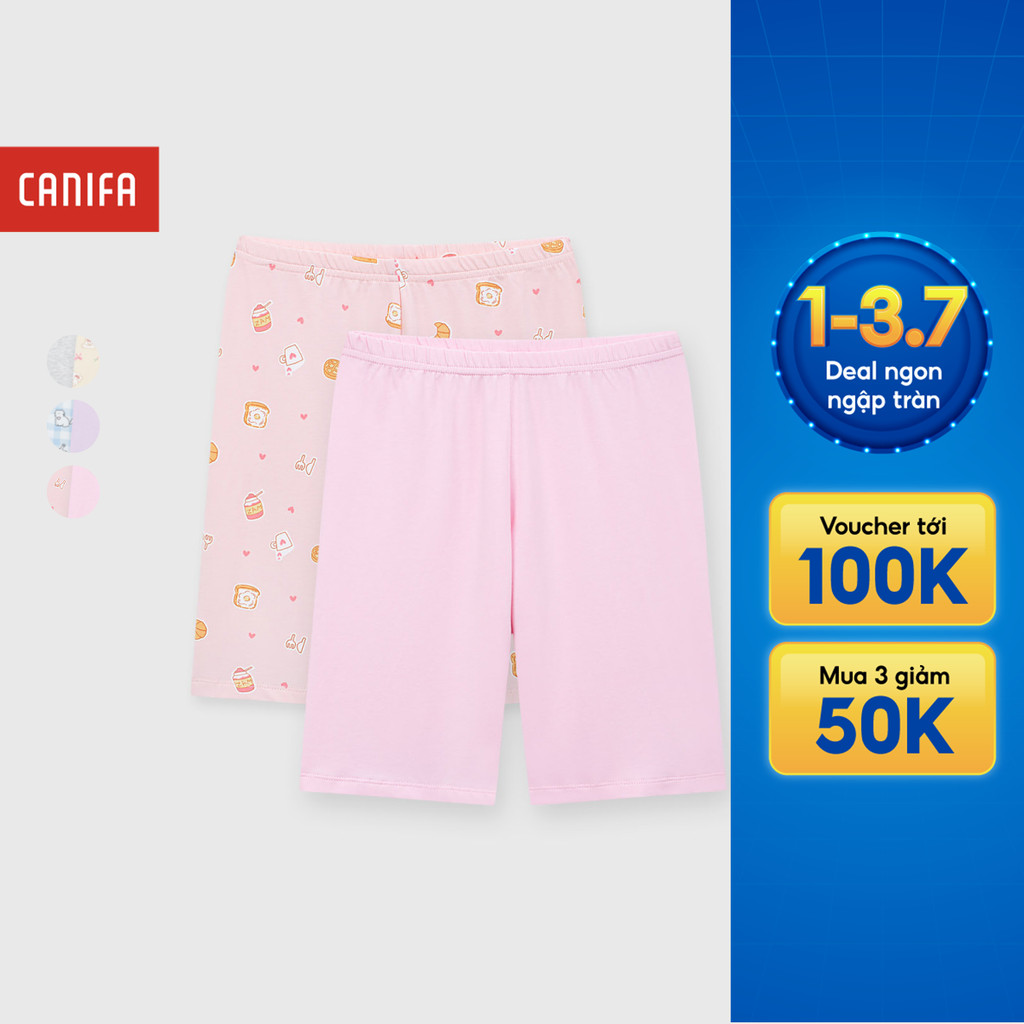 Pack 2 quần legging CANIFA mặc nhà bé gái 1LA26S005