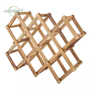 CATMALLER88 Giá Đựng Rượu, 10 Chai Dung Tích Tự Do Có Thể Gập Lại Giá Đựng Rượu, Phụ Kiện Nhà Bếp Có Thể Gập Lại Bằng Gỗ Kệ Trưng Bày Rượu Nhà Bếp