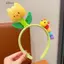 DELMER Sang Trọng Hoa Tóc Hoop, Tulip Bean Sprout Flowers Headband, Thời Trang Trụ Hoạt Hình Phụ Kiện Tóc Hàng Ngày