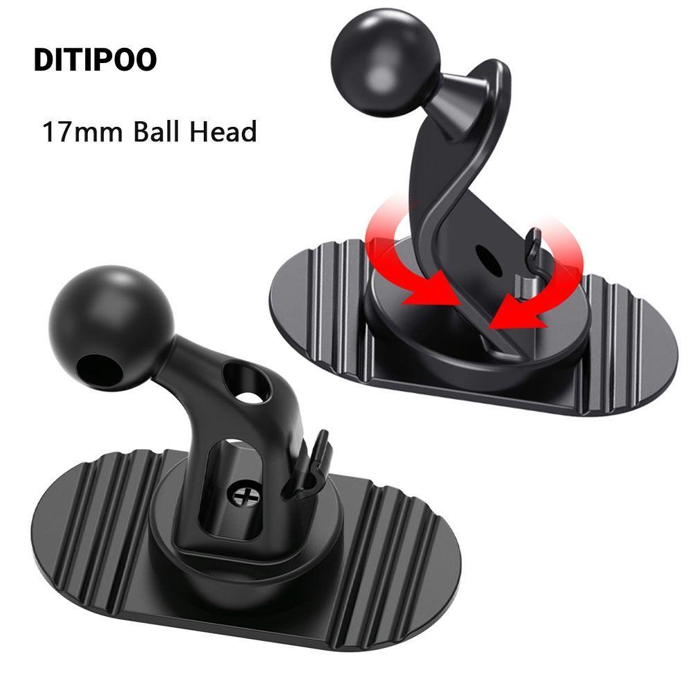 Giá đỡ điện thoại ô tô DITIPOO, Đế giữ an toàn Giá đỡ thoại di động, Đầu bóng 17mm di động có thể xoay 360 độ Giá đỡ điện thoại di động trên ô tô Phụ kiện xe