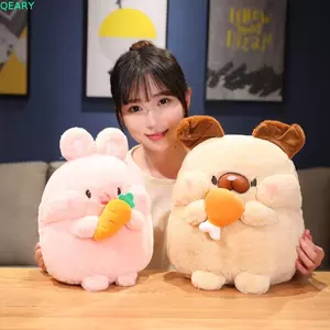 QEARY Búp bê chó chân gà, Bộ sưu tập thủ công Cabbage Pig Đồ chơi sang trọng, Búp bê ngủ cho bé Thoải mái mềm mại Tương tác thỏ ngủ Búp bê thoải mái Tiệc sinh nhật