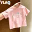 Áo thun bé gái có thể in hoa tay ngắn cổ tròn mùa hè cho bé mặc thường ngày