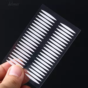 DELMER 200 Cặp Băng mí mắt đôi vô hình, Nhãn dán mí mắt gấp đôi hình ô liu hình con mắt to, Dụng cụ trang điểm mắt trong suốt hai mặt thoáng khí