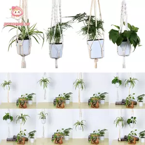 PWSSEND Giỏ Treo Macrame Móc Trang Trí Nhà Chậu Hoa Giá Đỡ
