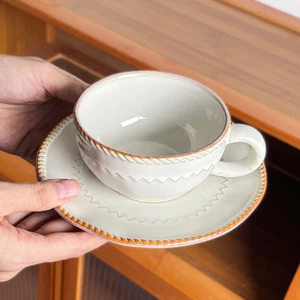 Retro Lò Thay Đổi Cà Phê Đĩa Latte Cup Latte Cup Cốc Trà Chiều Cốc Cốc Cốc Giá Trị Cao Đĩa Hộ Gia Đình Món Tráng Miệng Đĩa TDZJ