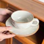 Retro Lò Thay Đổi Cà Phê Đĩa Latte Cup Latte Cup Cốc Trà Chiều Cốc Cốc Cốc Giá Trị Cao Đĩa Hộ Gia Đình Món Tráng Miệng Đĩa TDZJ