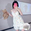 Bộ đồ dài yếm ngọt ngào dành cho nữ có đệm ngực có thể tháo rời cho phần còn lại trong nhà Hàng ngày Thường ngày tại nhà Giải trí Mặc ngoài trời