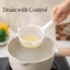 Dụng cụ lọc bằng nhựa nhẹ Dụng cụ lọc lưới nhà bếp thìa tưới nước để thoát nước với hình dạng nhỏ gọn và