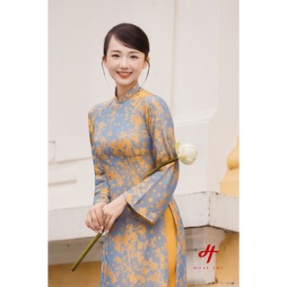 Áo Dài Cách Tân Hoài Thị - Chất Lụa Gấm Cao Cấp, Họa Tiết Vintage Tinh Tế, Thiết Kế Tôn Dáng