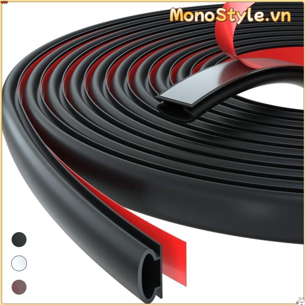 MONOSTYLE 6m Dải thời tiết, Dải kín cửa hình chữ D cách âm, Khung cửa cao su chống gió tự dính chất lượng cao Cách nhiệt gia đình