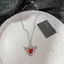 Phong cách Gothic Kim loại Cross Love Skull Mặt dây chuyền Nelace Set Y2K Cá tính gai tình yêu Hạt chéo Nelace [Mina]