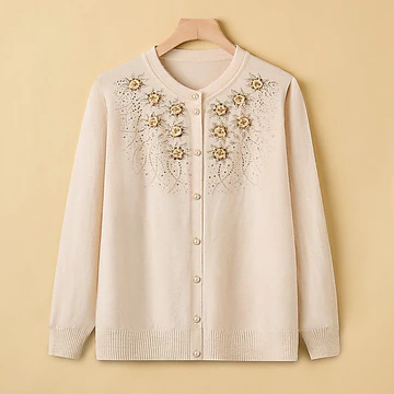 Áo Len Người Cao Tuổi Trung Niên Mẹ Cổ Tròn Áo Len Áo Khoác Xuân Thu Rời Thêu Đan Cardigan Bà Bên Ngoài Áo Len Trung Niên Và Người Cao Tuổi Mẹ Áo Cổ Tròn Áo Mùa Xuân20260629