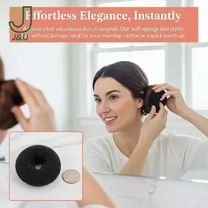 Phụ kiện tóc kiểu tóc hàng ngày Dệt Donut để biểu diễn khiêu vũ Vẻ ngoài có sẵn