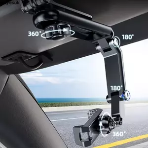 Giá đỡ điện thoại tấm che nắng LACYESUK, chống rung đa chức năng 360° Giá đỡ điện thoại xoay, Điện thoại thông minh ổn định đa năng có thể điều chỉnh Giá đỡ Phụ kiện nội thất ô tô