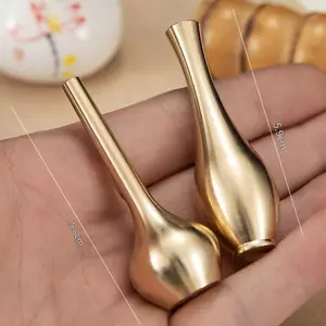 Ziyulinyuk Mini Bình Đồng Nguyên Chất Trang Trí Vàng Phòng Khách Bình Cổ Bình Hoa Độc Đáo VN
