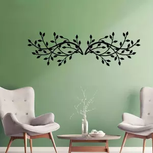 HELLOYOUNG 2 Chiếc Cây Kim Loại Lá Trang Trí Tường Thanh Lịch Nghệ Thuật Treo Tường Điêu Khắc Phong Cách Trong Nhà Ngoài Trời Trang Trí Cho Phòng Khách Văn Phòng Quà Tặng Lễ Hội Tại Nhà