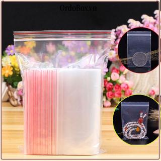 ORDOBOX 100 Cái / gói Túi Zip Trang Sức Mini Bao Bì Tự Dính Túi PE