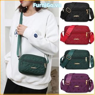 Túi Đeo Vai FURNIGO, Túi Xách Nữ Thêu Thoải Mái, Dây Kéo Di Động Thời Trang Túi Đeo Ngang Dung Tích Lớn Nữ