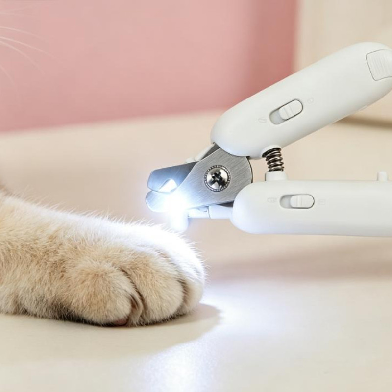 Kìm cắt móng thú cưng đèn LED soi mạch máu khóa an toàn cắt mài 2 trong 1 phù hợp chó mèo mọi giống