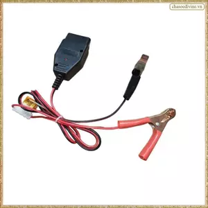 Công cụ chuyển đổi đầu nối OBD2 cho máy kiểm tra pin ô tô Cáp cấp nguồn cho an toàn ô tô + Kẹp pin ô tô
