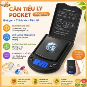 Cân Tiểu Ly Pocket 200g/0.01g, Cân Bỏ Túi Đa Năng, Vỏ Nhựa ABS Chống Va Đập, Tiện Lợi